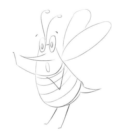 昆虫插画的画法，蜜蜂的绘画过程