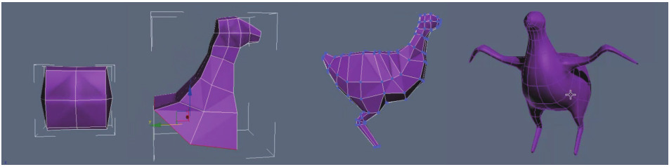 公鸡模型制作流程，3D建模实用教程