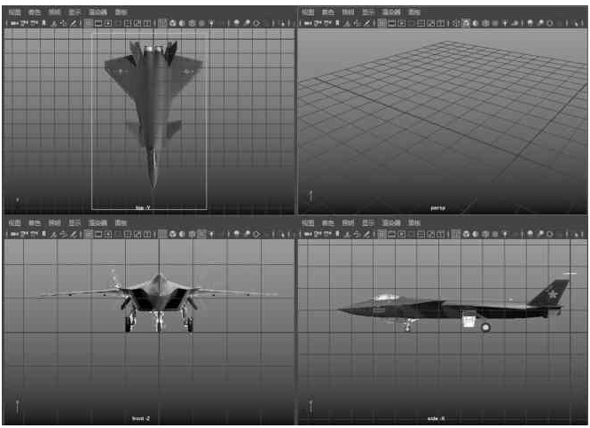 用多边形建模技术制作飞机模型