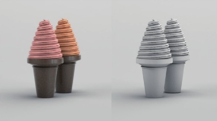 C4D螺旋，扫描：制作冰淇淋模型