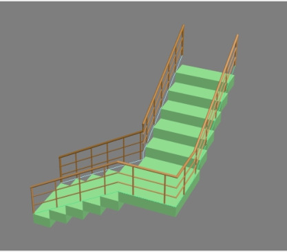 在 3dmax 中创建楼梯扶手的过程
