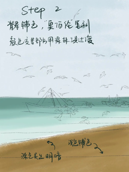 procreate怎么绘制海边沙滩风景画？procreate绘制海景插画教程！
